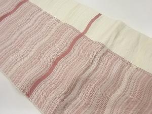 よろけ縞に縞模様織出し名古屋帯